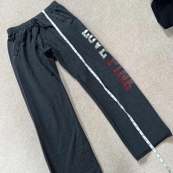 Victoria’s Secret pink bling rhinestone boyfriend sweatpants - Picture 6 of 11